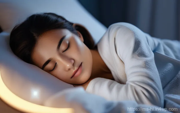 숙면을 위한 수면 환경 기술 도구 - **Prompt for an image depicting smartwatch sleep tracking:**
"A serene and comfortable bedroom b...