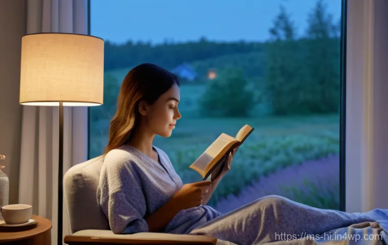 최고의 수면 보조기구 추천 - Image Prompt 1: Cozy Evening Wind-Down** 최고의 수면 보조기구 추천 - Image Prompt 1: Cozy Evening Wind-Down**