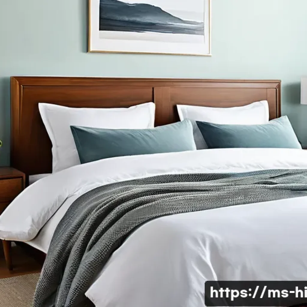 스트레스를 줄이는 수면 환경 만들기 - **Prompt 1: Serene Bedroom Ambiance**
"A cozy and exceptionally tidy bedroom with minimalist dec...