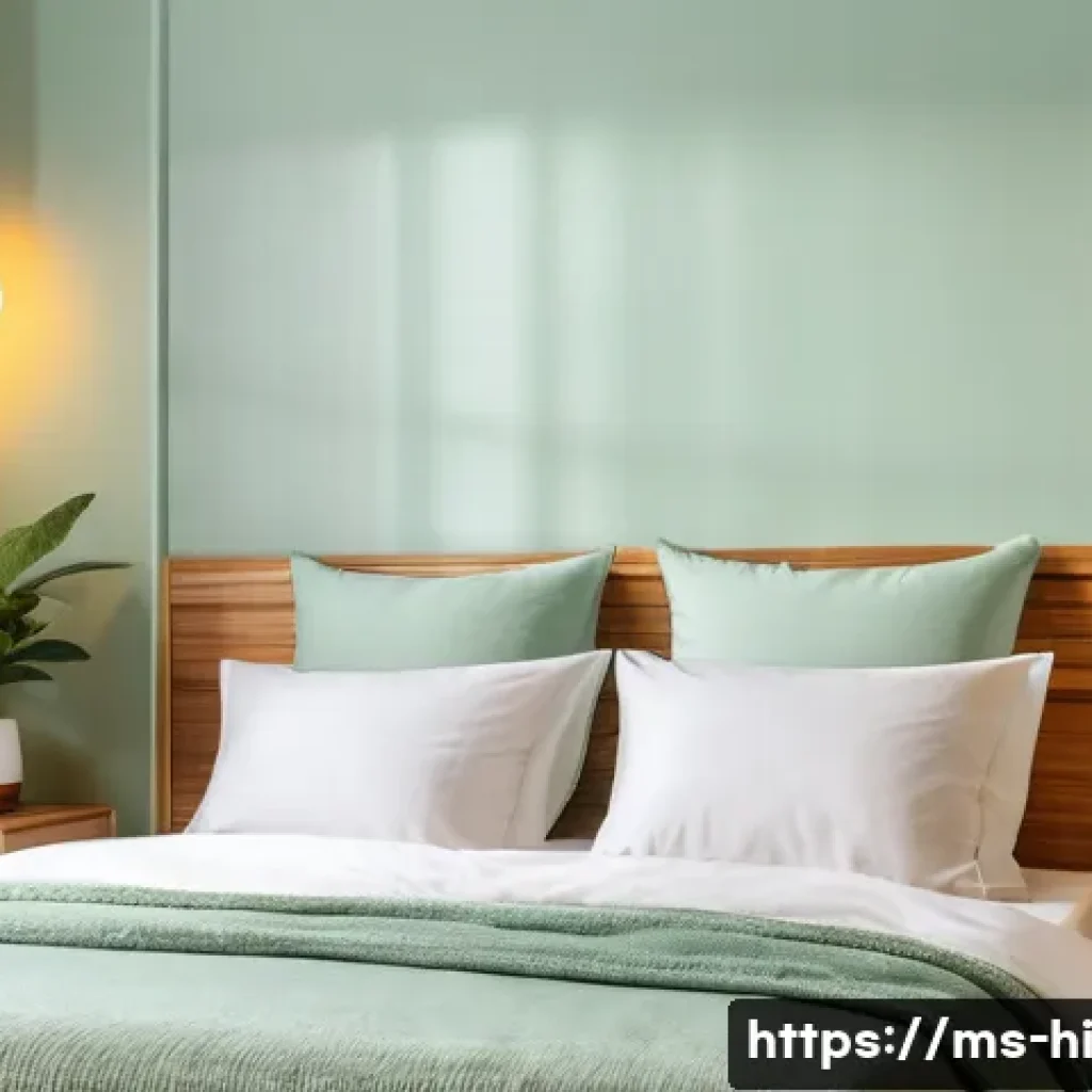 휴식 공간으로서의 침실 활용법 - A cozy Malaysian bedroom bathed in soft natural morning light filtering through sheer, light-colored...