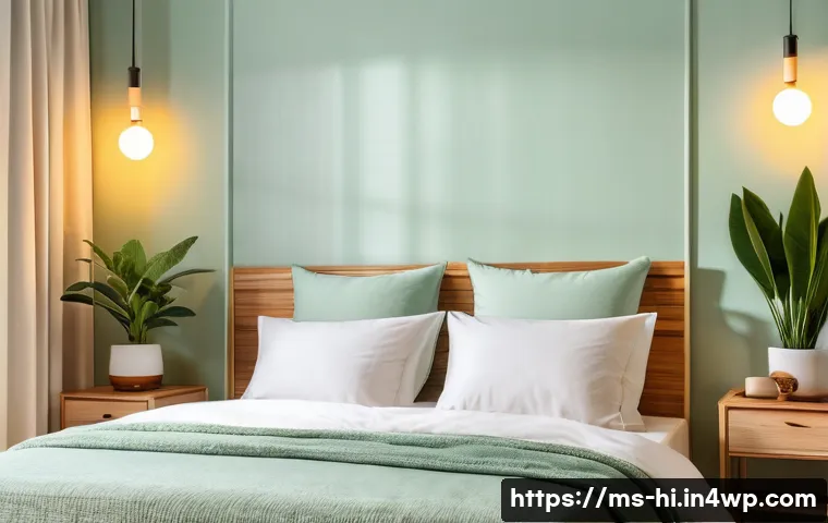 휴식 공간으로서의 침실 활용법 - A cozy Malaysian bedroom bathed in soft natural morning light filtering through sheer, light-colored...