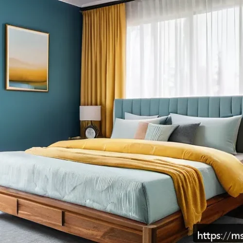 수면 환경 개선을 위한 예산 작성법 - A cozy Malaysian bedroom interior showcasing a medium-firm memory foam mattress with a supportive wo...